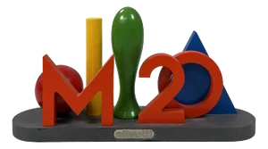 Italian Modern Wooden Sculpture by Lucio Del Pezzo for Olivetti, 1982