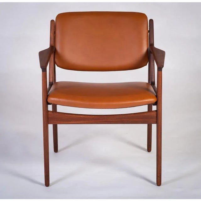 Set of Armchairs in Teak and Leather by Arne Vodder for Vamo, Denmark, 1960s For Sale - Image 5 of 12