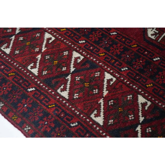 1970s Vintage Bokhara Rug 4'5'' x 7'0'' For Sale - Image 9 of 12