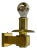 Minimalist Brass Theatre Wall Light Sconce in the style of Gio Ponti and Stilnovo, Italy, 1950s For Sale