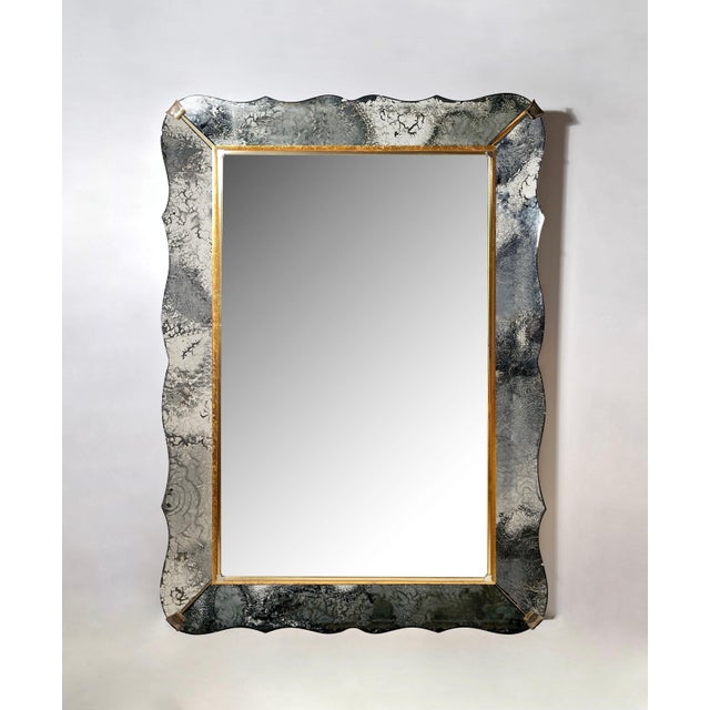 Vintage High End Designer 1940s Italian / French Style Mirror by Nurre Company For Sale - Image 9 of 9