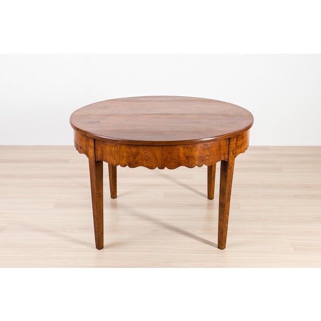 Antique Biedermeier Elm Dining Table, 1800s For Sale - Image 4 of 18