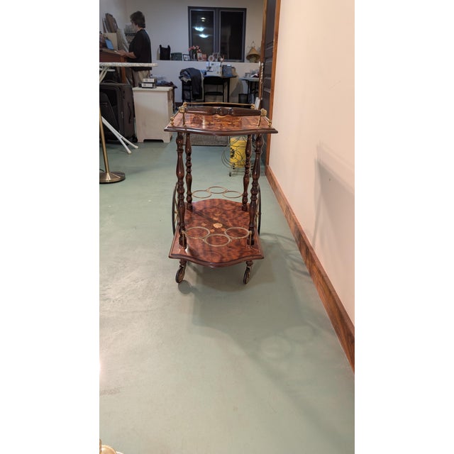 Italian Rolling Bar/Tea/Dessert Cart For Sale - Image 9 of 14