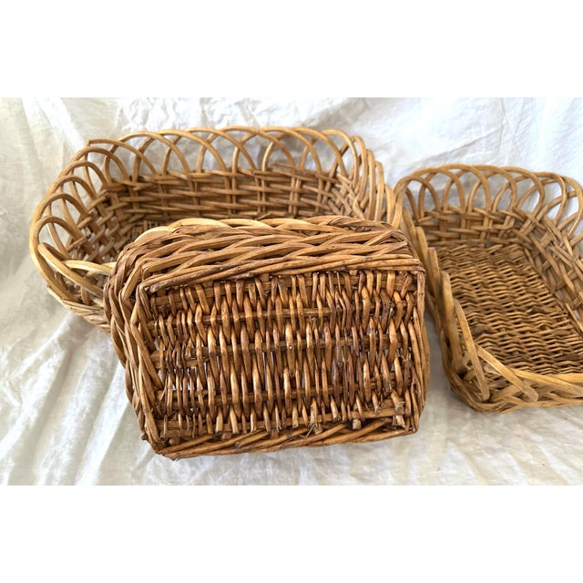 Wood Vintage French Nesting Baskets For Sale - Image 7 of 9