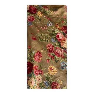 Vintage Ralph Lauren Backed Floral Linen Fabric 23 Yds. + For Sale
