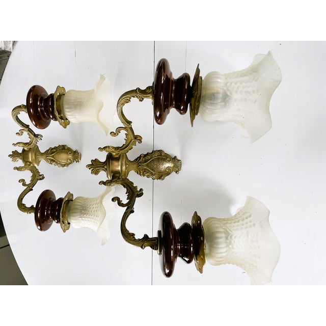 Polam-Meos Warsaw Wall Lamps in Brass and Ceramics, Set of 2 For Sale - Image 14 of 16