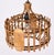 Stunning mid-century style round hanging chandelier in bamboo, Rattan and Cote d'Azur. This wonderful object was produced...