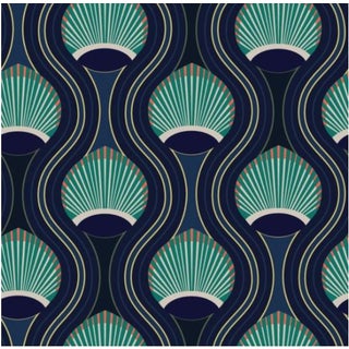 Mitchell Black Home Riviere Marine Prepasted Wallpaper For Sale