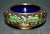 Blue Vintage Chinese Small Cloisonné Bowl With Floral Interior For Sale - Image 8 of 11