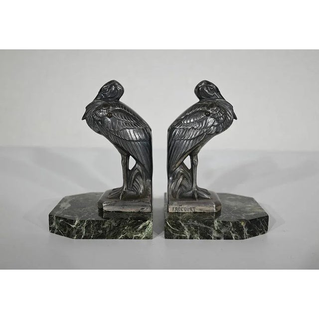 Art Deco Heron Bookends by Maurice Frécourt, 1920s, Set of 2 For Sale - Image 13 of 13
