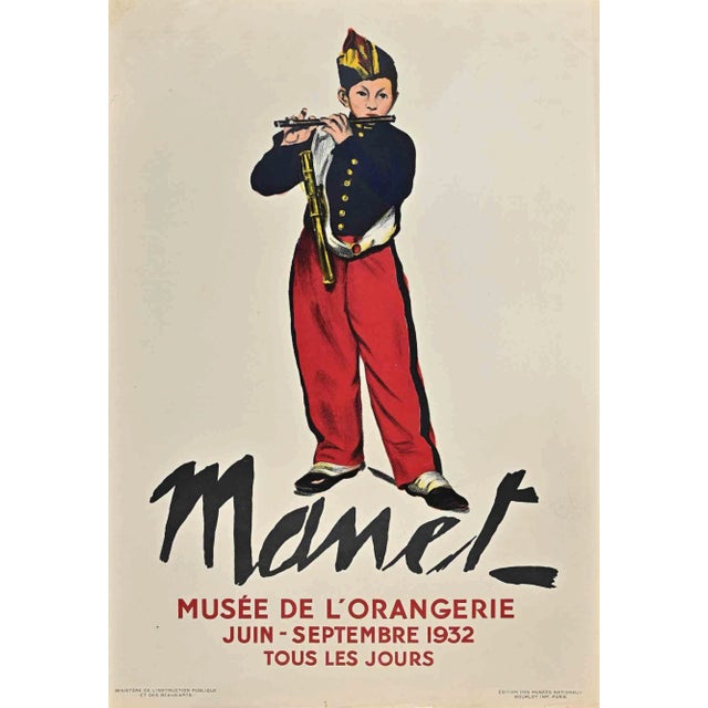 Vintage Poster After Edouard Manet, 1932 For Sale