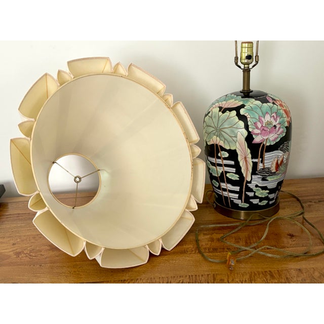 Late 20th Century Wildwood Style Duck and Lily Pad Lamp With Lamp Shade, 1970s For Sale - Image 5 of 6