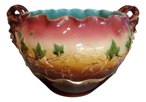 Art Nouveau Majolica Centerpiece, 1920s