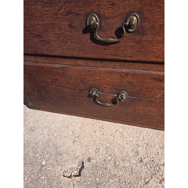 Wood Antique Oak Secretary Chest Front Facade For Sale - Image 7 of 10