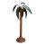 Vintage Pencil Reed Rattan Palm Tree Floor Lamp For Sale