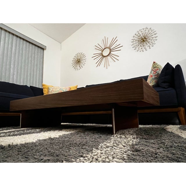 1970s Architectural Modern Low-Profile Coffee & End Table Set, 3-Piece For Sale - Image 4 of 12