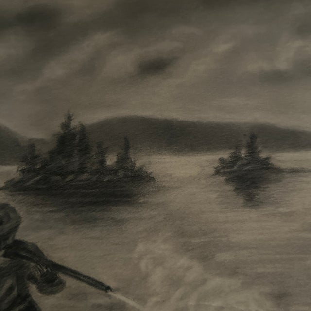 Late 19th Century Rare Find 1884 “ No Chance for Life” by Arthur Burnett Frost Original Pencil & Charcoal Drawing For Sale - Image 5 of 9