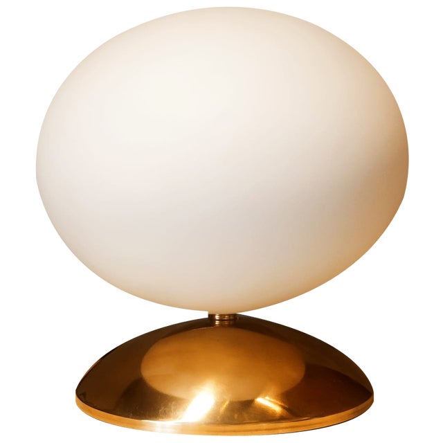 Brass Light with Oval Glass For Sale