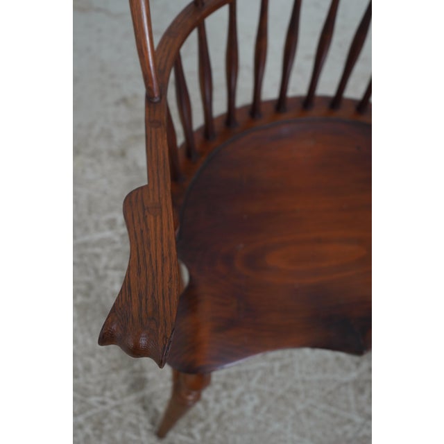 Wood Dr Dimes Bow Back Windsor Arm Chair For Sale - Image 7 of 16