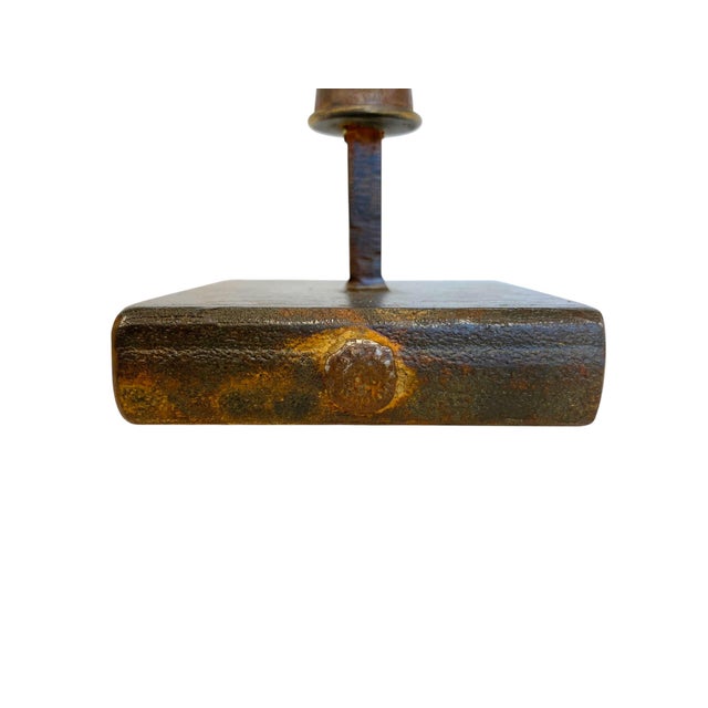 Late 20th Century Jan Barboglio Hand-Forged Iron Candelabra, 3-Foot Statement Candle Holder For Sale - Image 10 of 15
