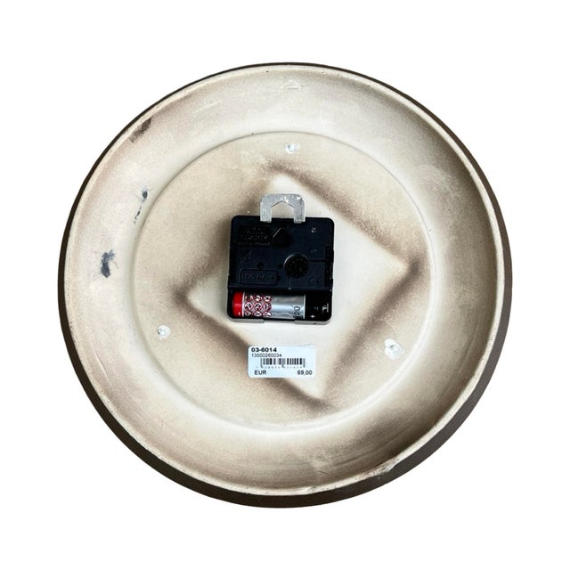 Grey Ceramic Wall Clock, Atlanta, Germany, 1980s. For Sale - Image 6 of 12