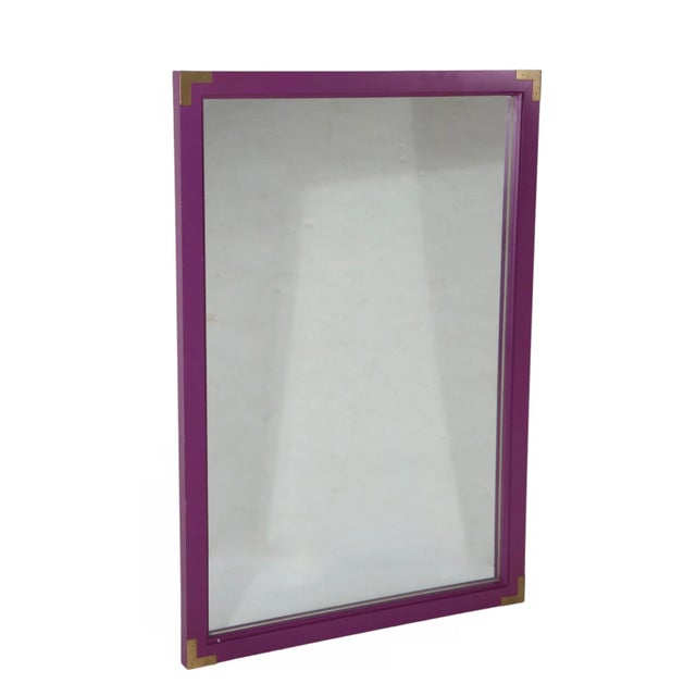 Purple Chic Post Modern Decorative Mirror From the Swingers Collection by Schoolfield Industries C 1970's For Sale - Image 8 of 8