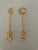 Vintage "Golden Bell Art Works" Gold Plated Hors D" Oeuvre Forks & Spoons with Case- 13 Pieces For Sale In Phoenix - Image 6 of 7