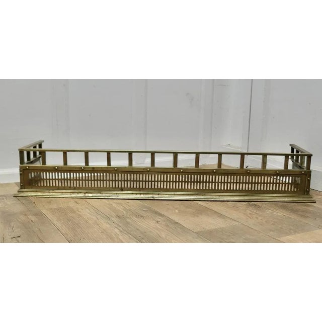 Victorian Brass Fender, 1890s For Sale - Image 5 of 6