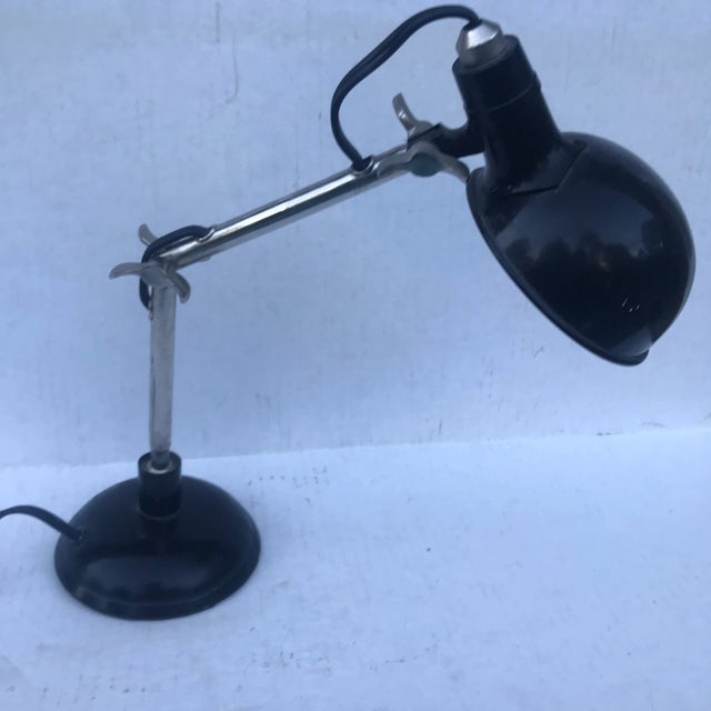 Contemporary Adjustable Black Metal Desk Lamp For Sale - Image 6 of 14