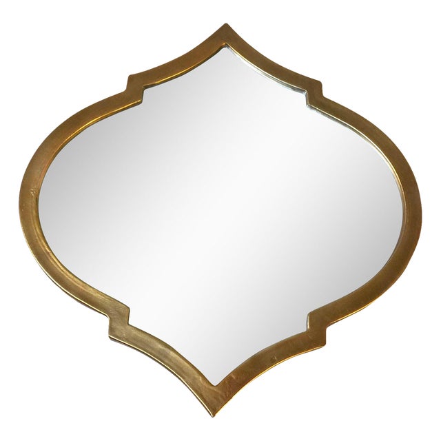 Gold Quatrefoil Metal Mirror Chairish