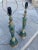 Japanese Bronze & Marble Column Table Lamps - a Pair For Sale - Image 9 of 13