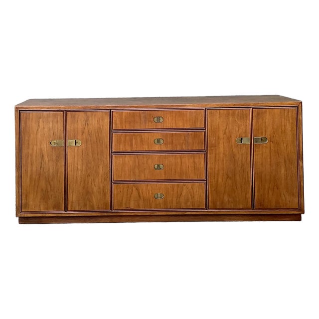 Vintage Drexel Brass Pull Dresser For Sale