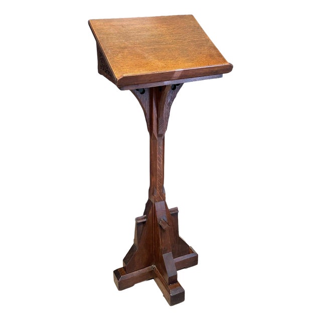 Antique Oak Bible Stand, 1890s For Sale