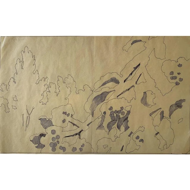 Emile Gallé, Study for a Marquetry Decoration Project, Drawing For Sale - Image 4 of 4