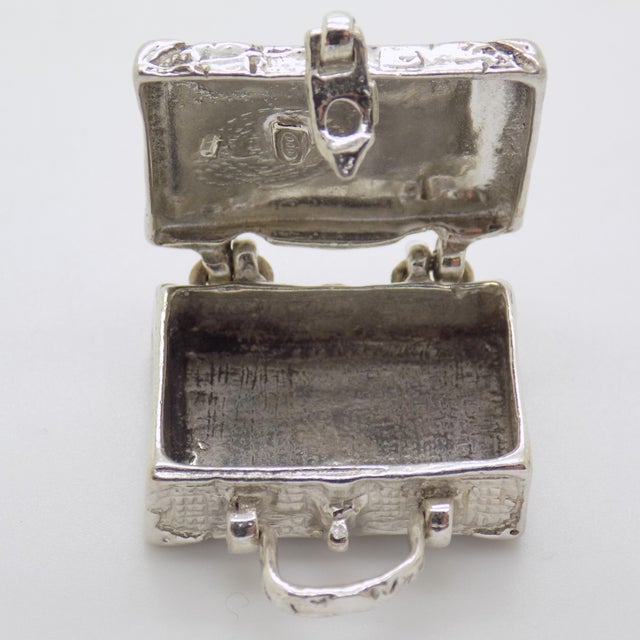 Vintage Italian Handmade Silver Luggage Box, Italy, 1970s For Sale - Image 9 of 14