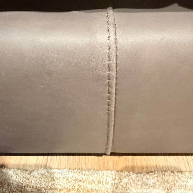 Crate & Barrel Oceanside 89” Leather Sofa The rich color and buttery softness of top-grain leather brings sleek...