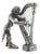 Silver Figure of Musician Playing the Harp For Sale