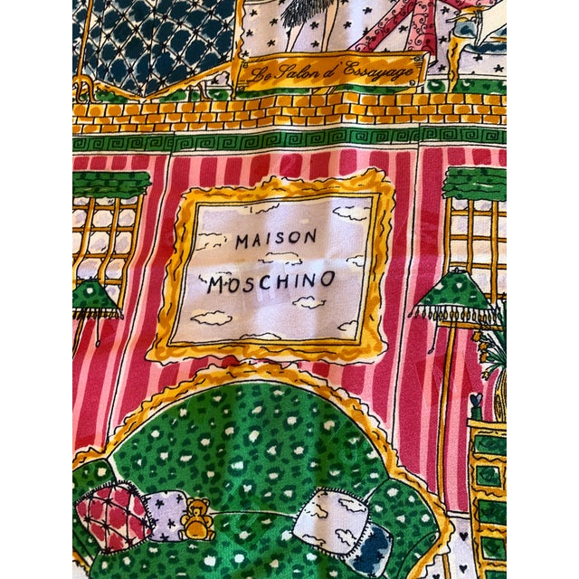 Textile Vintage Moschino Silk Scarf For Sale - Image 7 of 7
