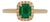 Colombian Emerald Ring With Earth Mined Diamonds Accents: Solid 14k Gold, Size 6.75 For Sale