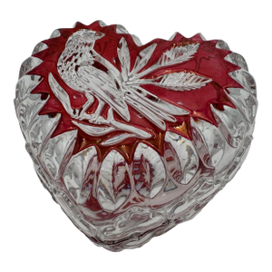 Byrdes Collection Heart Trinket Box by Hofbauer 4.5" 24% Lead Crystal