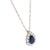 Modern Vintage 2.28 Carat Sapphire Diamond Platinum Pendant Necklace For Sale - Image 3 of 5