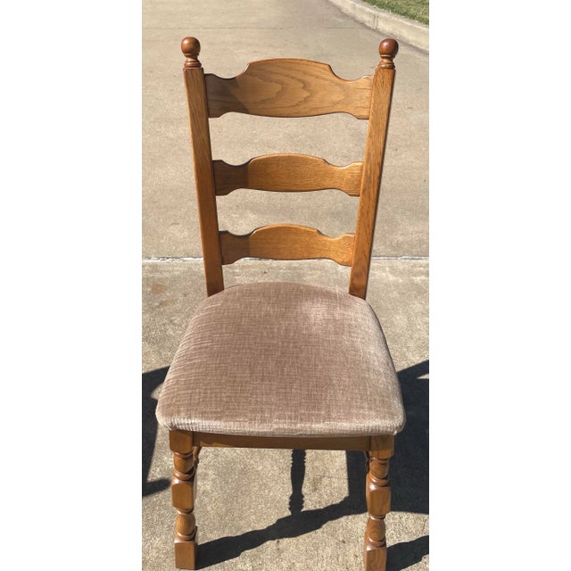 French Country Ladderback Dining Chairs- Set of 4 For Sale In Dallas - Image 6 of 11