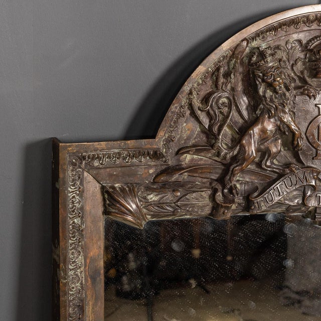 Antique Cast Bronze Mirror from Royal Insurance Company, 1880s For Sale - Image 12 of 15