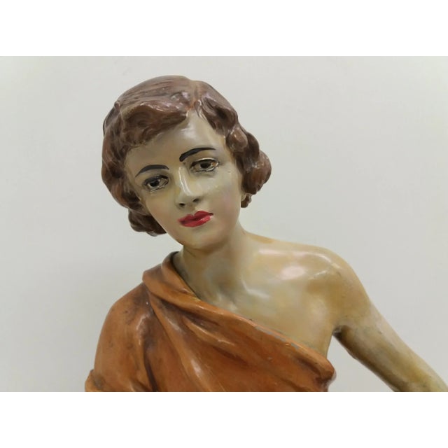 Art Deco Sculpture of Woman, 1930s For Sale - Image 4 of 13