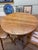Gorgeous mid-century round table with two chairs, solid oak Measurements : Table : 35in diameter / 41in Tall Chair 17in...
