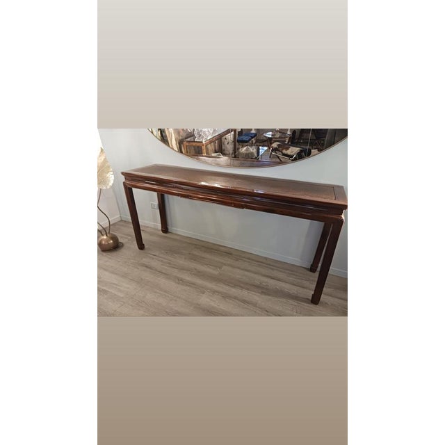 Wood Chinese Rattan and Bamboo Console, 1850s For Sale - Image 7 of 9