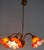 Vintage Brass and Glass 5-Light Chandelier, 1980s For Sale - Image 10 of 14