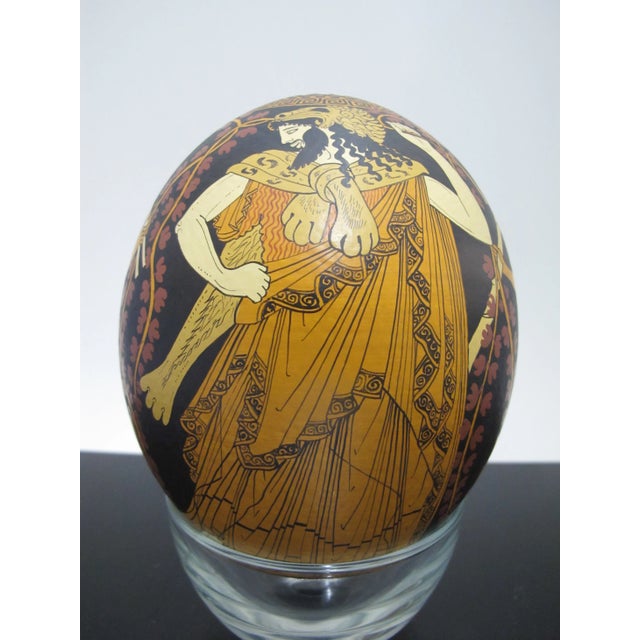 1970s Yiannis Nomikos Exekias Homoerotic Mythology Large Handpainted Art Egg 1976 For Sale - Image 5 of 10