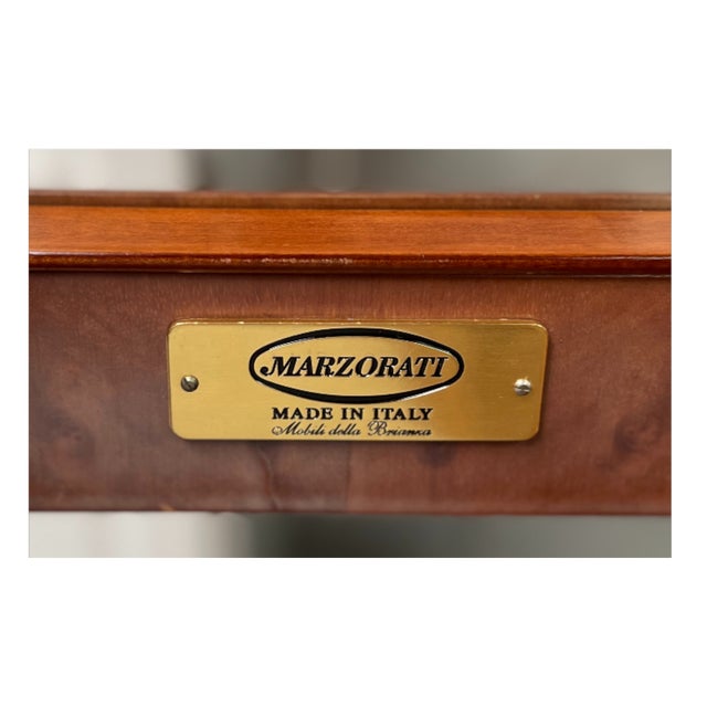 Luxury Marzorati Italian 3-Door Vitrine Cabinet With Gilt Details, Lighting & Mirrored Back For Sale - Image 12 of 12