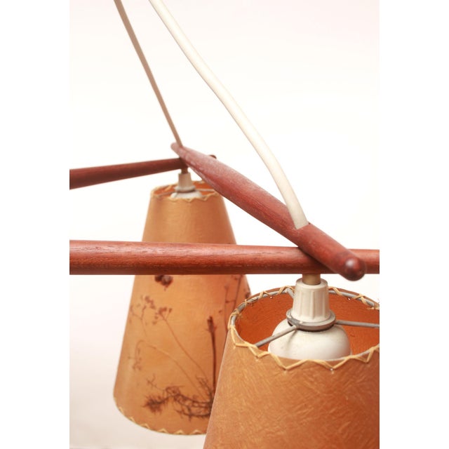 Vintage Triangle Lamp in Teak, 1955 For Sale - Image 10 of 13